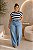Blusa de Listras Marinheira Plus Size - Imagem 3