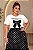 T-Shirt de Algodão Premium Laço Poá Plus Size - Imagem 3