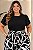 Blusa de Malha Carolina Preto Pjus Size - Imagem 1
