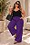 Calça Pantalona de Alfaiataria Emanuele Roxo Plus Size - Imagem 1