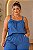 Blusa de Alça Chambray Tencel Jeans Paola Plus Size - Imagem 1