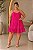 Vestido de Viscolinho Poá Pink Mikaele Plus Size - Imagem 2