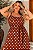Vestido Longo Fortaleza de Viscolinho Poá Marrom Plus Size - Imagem 2
