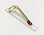 CLIP DOURADO COM RUBI PARA BOHEME CANETA ROLLERBALL MONTBLANC - Imagem 2
