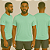 Camiseta Manga Curta Lisa Sport Dry Azul Acqua - Imagem 1