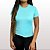 Camiseta Manga Curta Lisa Sport Dry Azul Acqua - Imagem 2