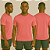 Camiseta Manga Curta Lisa Sport Dry Rosa Morango - Imagem 1