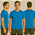Camiseta Manga Curta Lisa Sport Dry Azul Celeste - Imagem 1