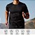 Camiseta Manga Curta Lisa Sport Dry Preto - Imagem 7