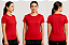 Baby Look Manga Curta Lisa Sport Dry Vermelho - Imagem 1