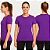 Baby Look Manga Curta Lisa Sport Dry Roxo Uva - Imagem 1