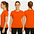 Baby Look Manga Curta Lisa Sport Dry Laranja - Imagem 1