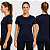 Baby Look Manga Curta Lisa Sport Dry Azul Marinho - Imagem 1
