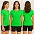 Baby Look Manga Curta Lisa Sport Dry Verde Neon - Imagem 1