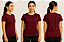 Baby Look Manga Curta Lisa Sport Dry Vinho - Imagem 1