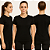Baby Look Manga Curta Lisa Sport Dry Preta - Imagem 1