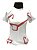 CAMISETA MALHA BABY LOOK Feminino _Gola C_Modelo: STRACCIATTA cor Branco/Vermelho - Imagem 1