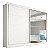 Armário 2 Portas deslizantes Germânia c/ espelho 2,02m - Branco EUR - Imagem 1