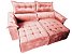Sofá retrátil e reclinável Porto - Tecido veludo rosê - Imagem 1