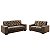 Conjunto 3 e 2 lugares Mônaco - korino coss marrom RDM - Imagem 2
