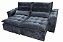 SOFA RETR SF.2710 ANTONELLA 230 - VELUDO PRETO (PE) - Imagem 1