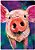 Retratos Animais  Porco  Quebra-cabeça  500 peças nano - Imagem 2