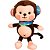 Pelúcia Macaquinho Squish Pals Colecionavel 50cm Toyng - Imagem 1