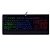 Teclado Gamer DAZZ Ballistic Cinetic com Suporte de Pulso, LED Rainbow, USB 2.0, Anti-Ghosting, ABNT2, Preto - 62000042 - Imagem 1