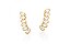 Brinco EarCuff Zircônias Folheado a Ouro 18K. - Imagem 1