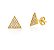 Brinco Triângulo com Zircônias Banho Ouro 18k - Imagem 1