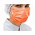 Máscara Descartável Tripla Com Elástico Laranja C/50 Protdesc - Imagem 1