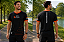 Camiseta New Balance Milha Urbana Preta e Laranja em Poliamida - Imagem 1