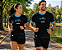 Camiseta New Balance Milha Urbana Preta e Azul em Poliamida - Imagem 1