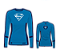 Camiseta Manga Longa Supergirl Azul Claro em Poliéster - Imagem 1