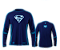 Camiseta Manga Longa SUPERMAN Azul Marinho em Poliéster - Imagem 1