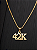 Conjunto Premium Semijoia Pingente 42K + Corrente Veneziana 45 cm Folheados a Ouro - Imagem 1