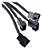 Cabo Adaptador Multi Fan Hub Splitter Molex Cooler 3 4 Pinos - Imagem 4