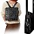 Mochila Carteiro Feminina Conversível Transforma em bolsa Espaço p/água MC-41G Preto Tricê - Imagem 1