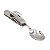 Kit Talher Tático Inox Multifuncional 7 em 1 Dobrável com Colher, Garfo e Lâmina - Imagem 6