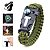 Pulseira de Paracord Verde sobrevivência Bússola Apito e Pederneira - Imagem 1