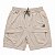 SHORTS CARGO NEW LIFE TECHWEAR BEIGE - Imagem 1