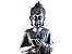 Estátua Buda Hindu Flor de Lotus - 16 cm - Prata - Imagem 3