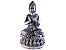 Estátua Buda Hindu Flor de Lotus - 16 cm - Prata - Imagem 1