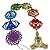 Mobile Fio de Luz -  7 Chakras - MDF vasado - Imagem 1