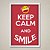 Quadro Decorativo - Keep calm and smile - Imagem 4