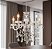 Lustre pendente cristal 5 braços estilo - Imagem 1