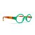Óculos de Leitura Redondo Verde - Imagem 1
