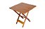 Mesa de madeira dobrável de 70 x 70 com pintura na cor mel - Imagem 1
