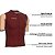 Camisa ciclismo ERT Euro Grená slim fit unissex - Imagem 4