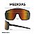 Óculos de Sol esportivo HB Grinder Matte Black Orange Chrome - Imagem 4